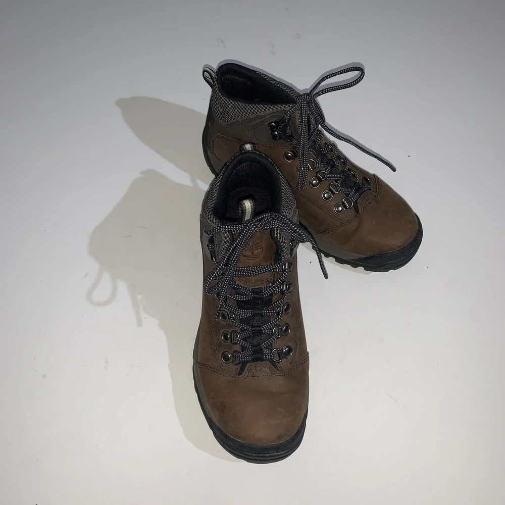 Timberland Boots Mens 7 Brown Leather Hiking Ankle Trail Outdoor 81694
